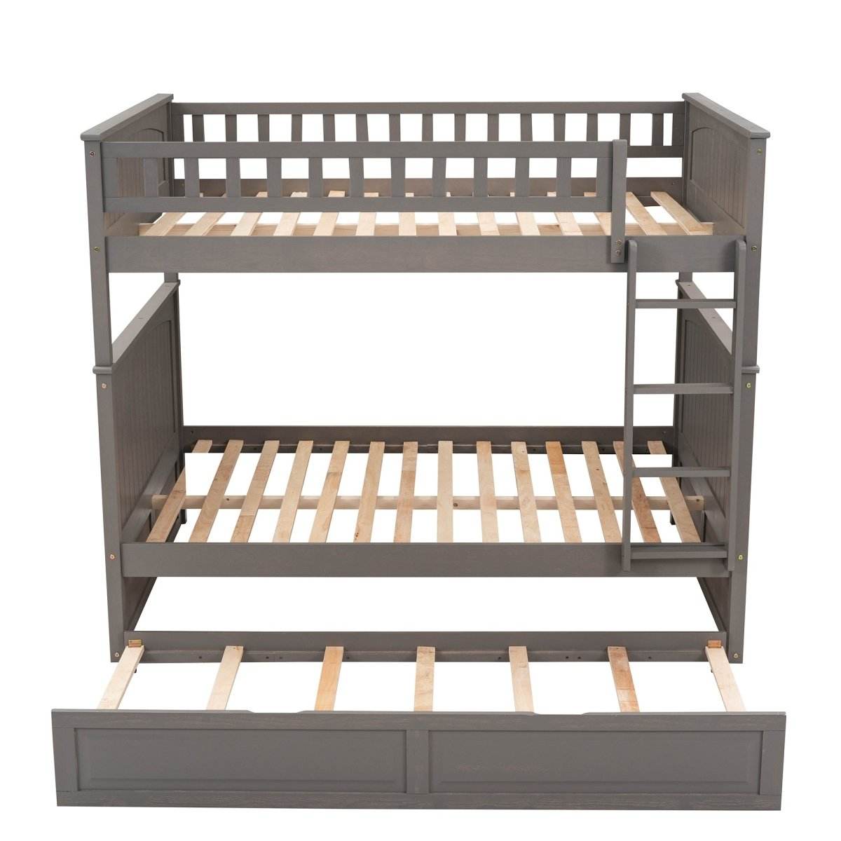 Full Over Full Bunk Bed With Twin Trundle Pinewood - Sleep Galleria