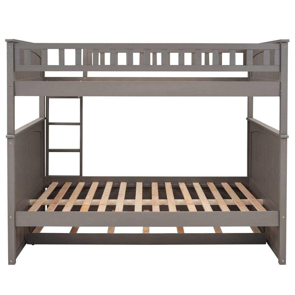 Full Over Full Bunk Bed With Twin Trundle Pinewood - Sleep Galleria