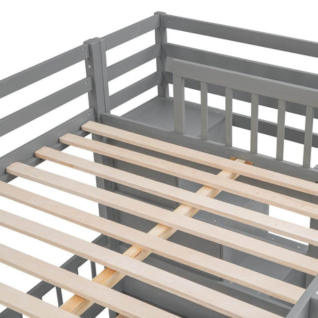 Full-Over-Twin Solid Wood Bunk Bed With Desk - Sleep Galleria