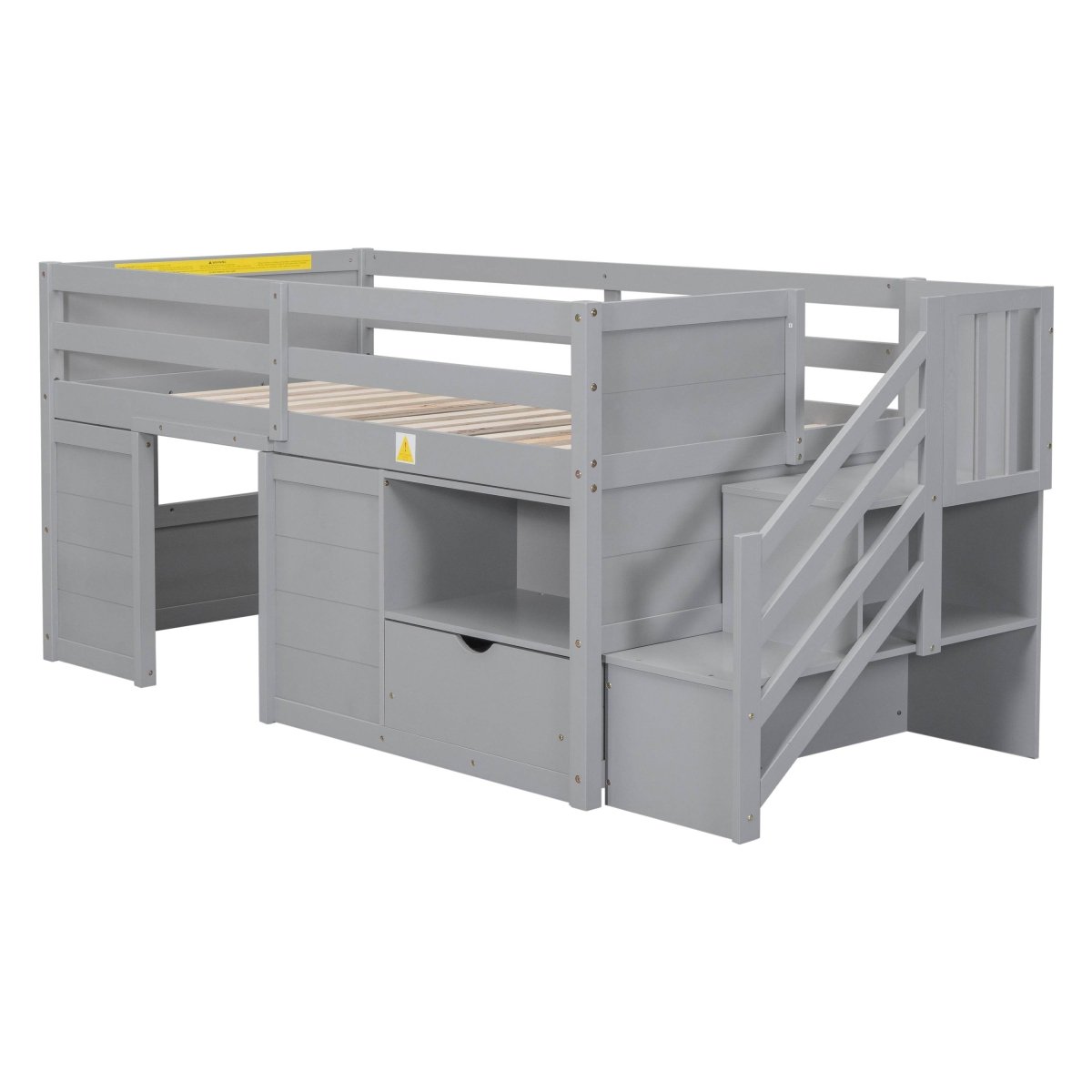 Gray Pine Low Loft Twin Bed - Sleep Galleria