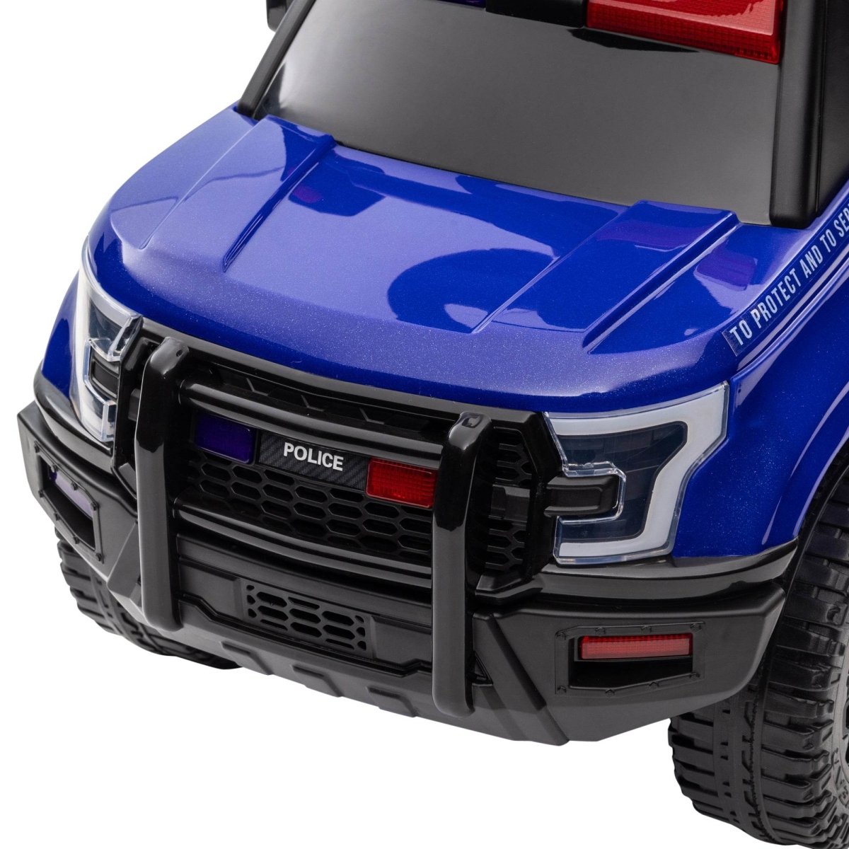 Kids Sliding Police Truck Ride - On Car With PA System - Zenvia - Omega Lifestyles