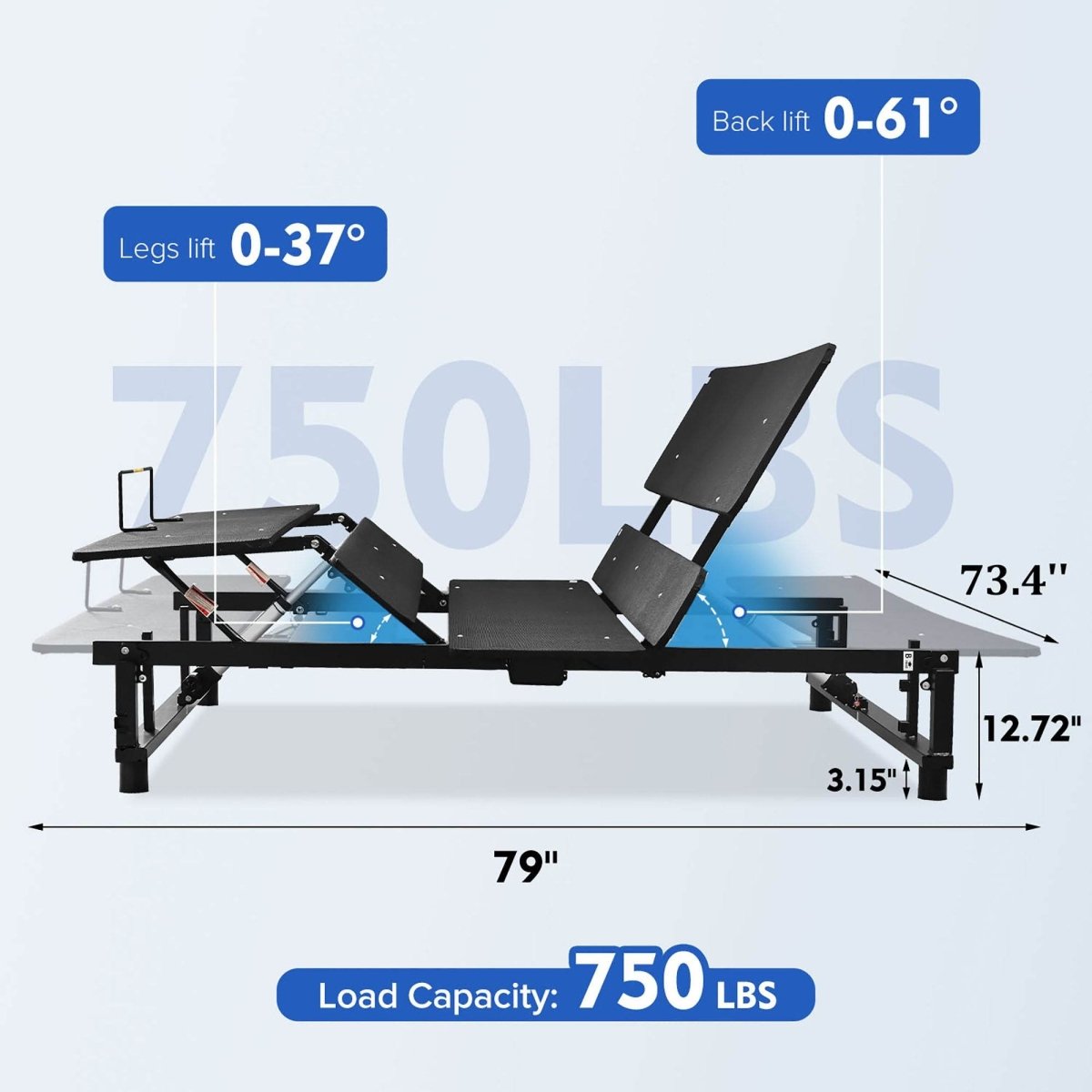 King Adjustable Base Bed Frame With Wireless Remote Control - Zenvia - Omega Lifestyles