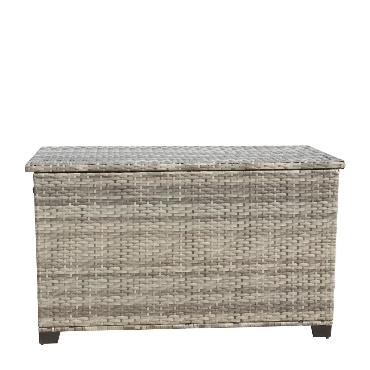 Large Grey Wicker Outdoor Patio Furniture Storage Box - Zenvia - Omega Lifestyles
