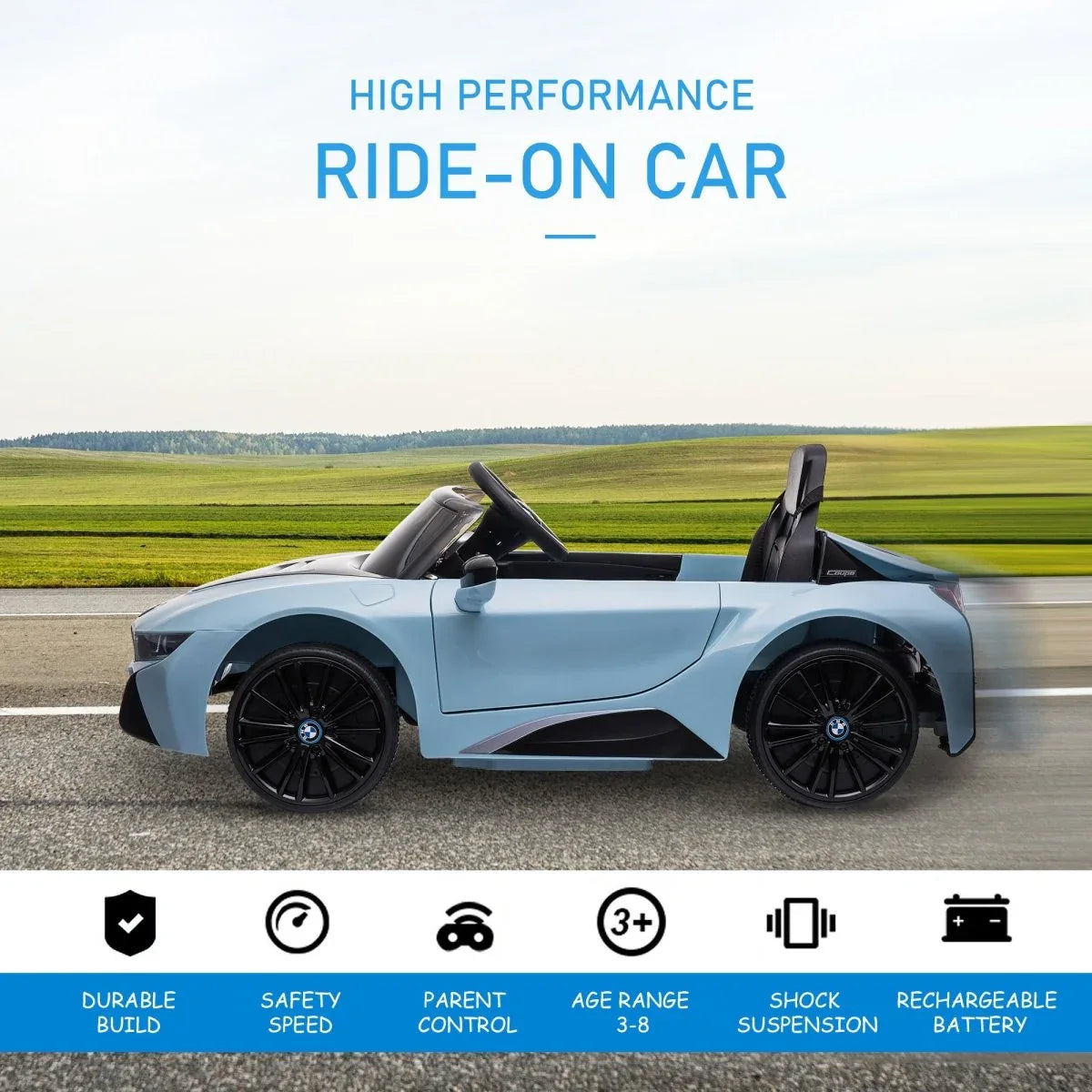 Licensed BMW I8 Electric Kids Ride-On Car With Remote - Omega Lifestyles