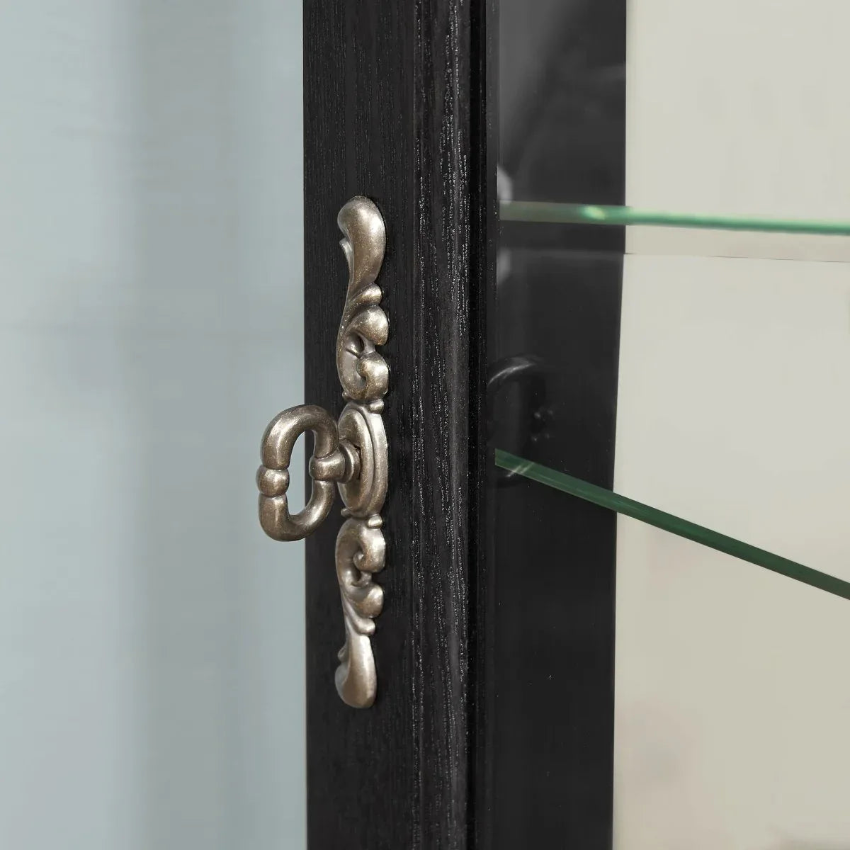 Lighted Corner Curio Cabinet With Tempered Glass Shelves - Omega Lifestyles