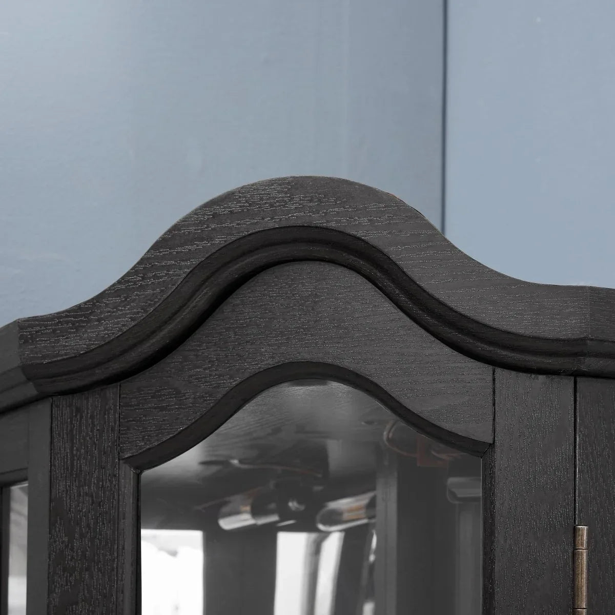 Lighted Corner Curio Cabinet With Tempered Glass Shelves - Omega Lifestyles