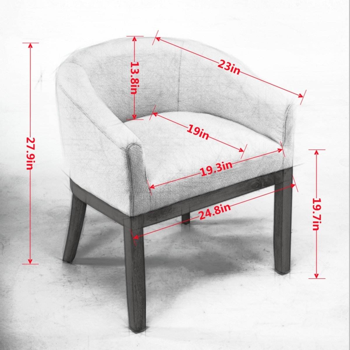 Mid Century Modern Upholstered Linen Dining Chair - Sleep Galleria