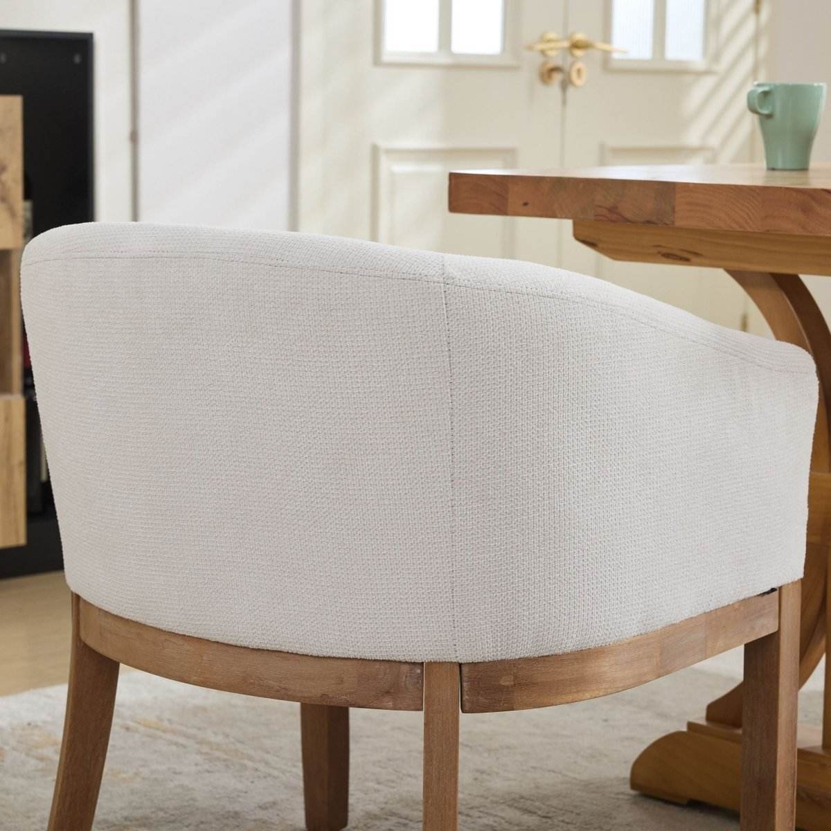 Mid Century Modern Upholstered Linen Dining Chair - Sleep Galleria