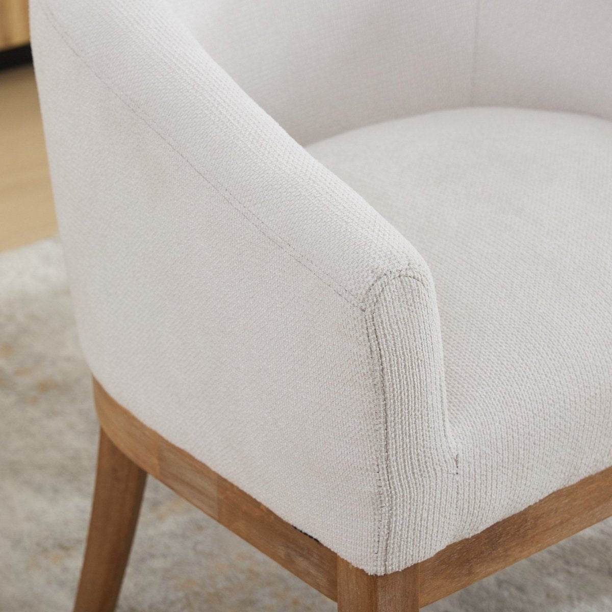 Mid Century Modern Upholstered Linen Dining Chair - Sleep Galleria