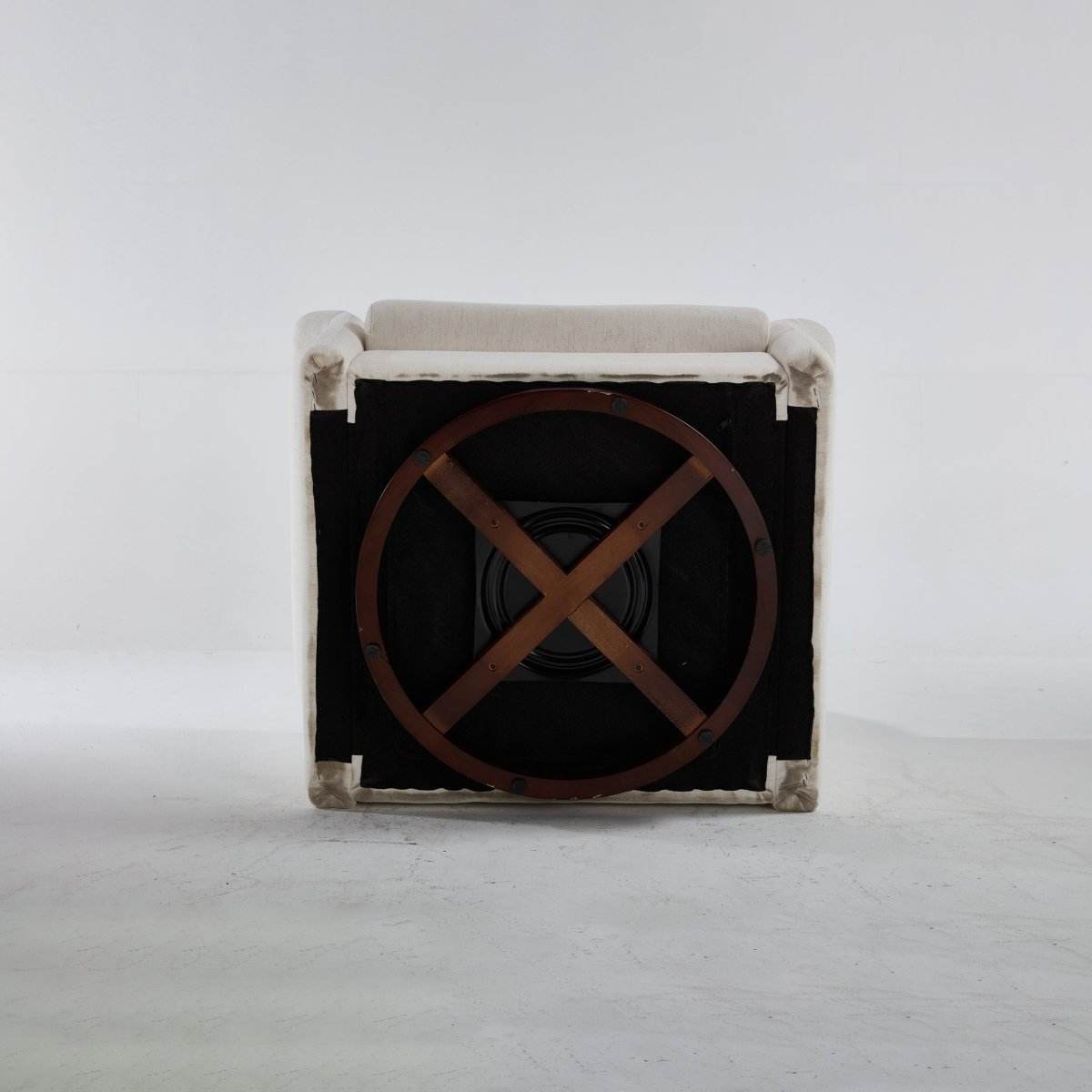 Modern 360 Degree Swivel Linen Upholstered Accent Chair - Sleep Galleria