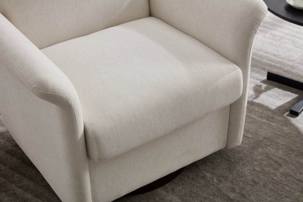 Modern 360 Degree Swivel Linen Upholstered Accent Chair - Sleep Galleria