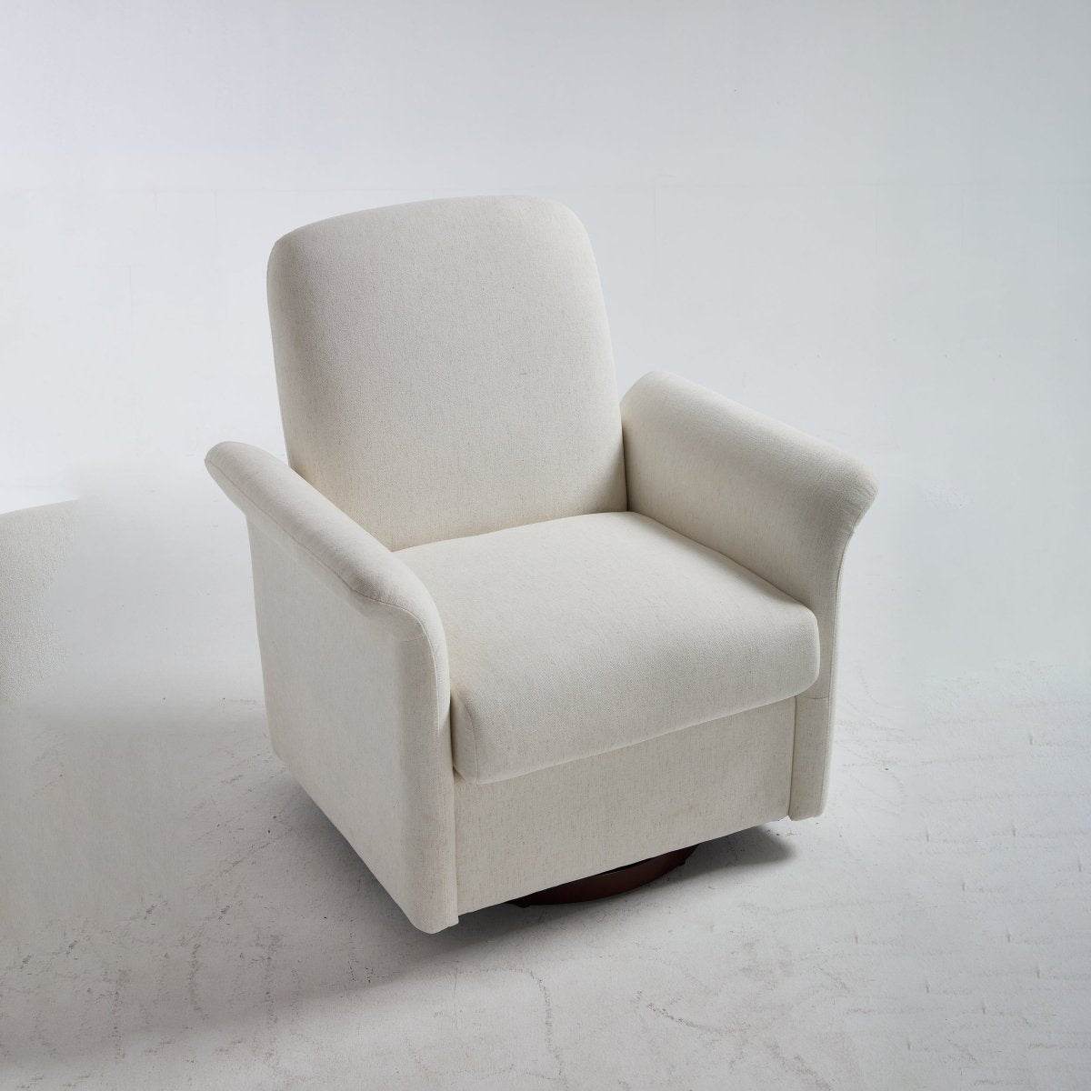 Modern 360 Degree Swivel Linen Upholstered Accent Chair - Sleep Galleria