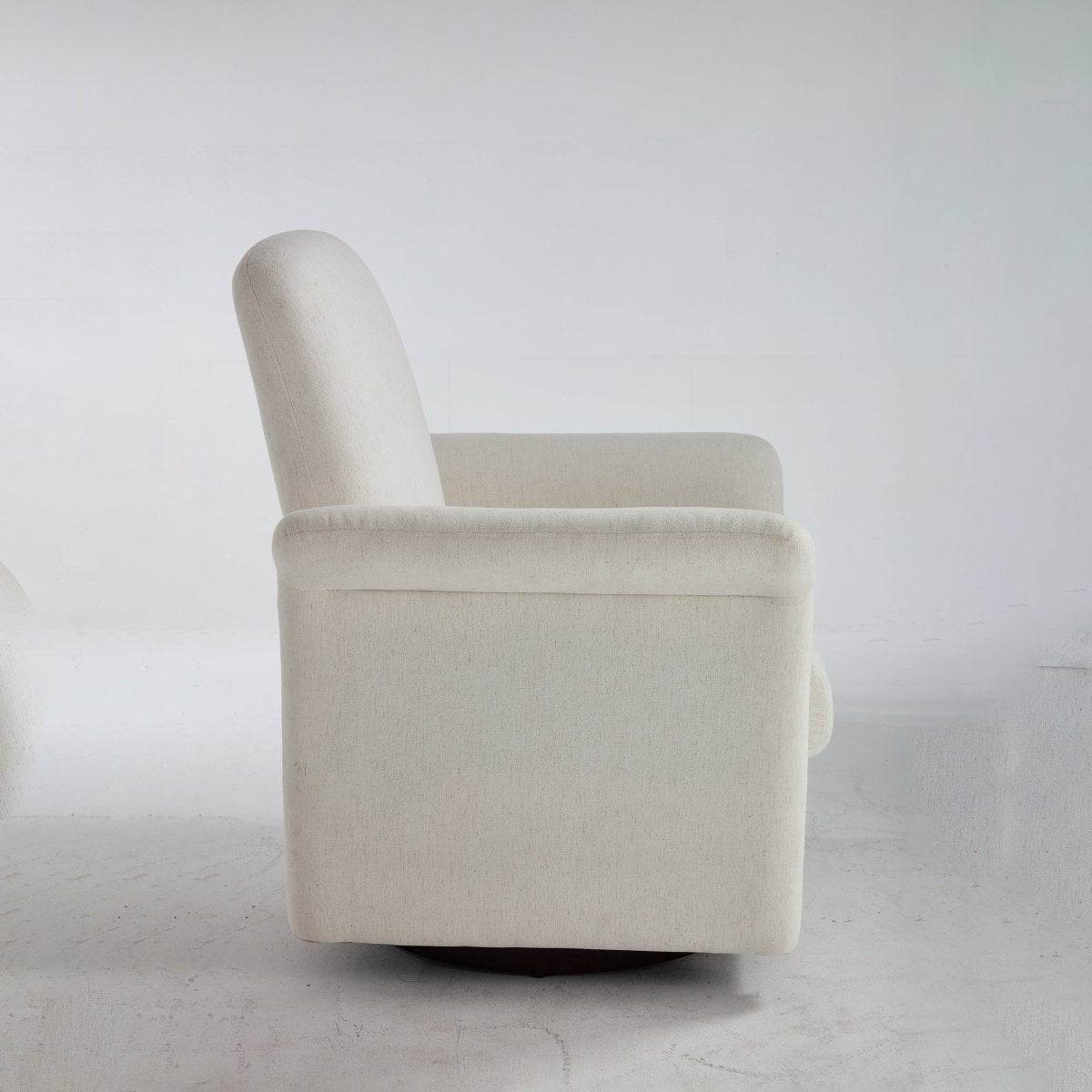 Modern 360 Degree Swivel Linen Upholstered Accent Chair - Sleep Galleria