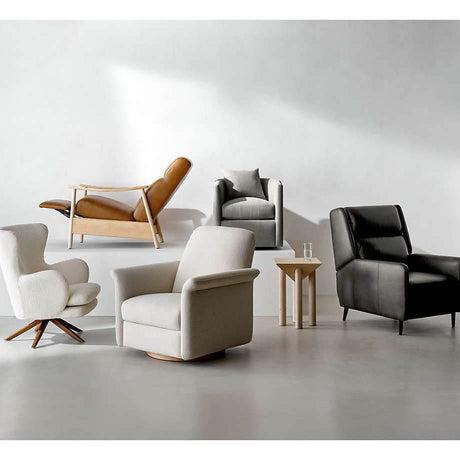 Modern 360 Degree Swivel Linen Upholstered Accent Chair - Sleep Galleria