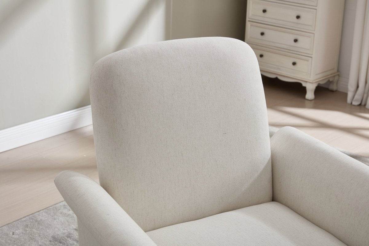 Modern 360 Degree Swivel Linen Upholstered Accent Chair - Sleep Galleria