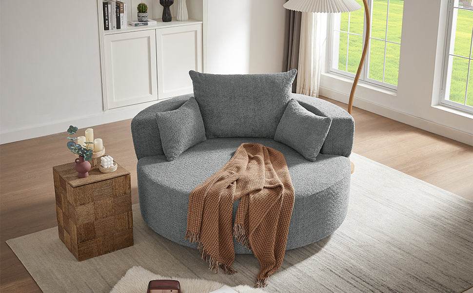 Modern Chenille Swivel Accent Chair - Sleep Galleria