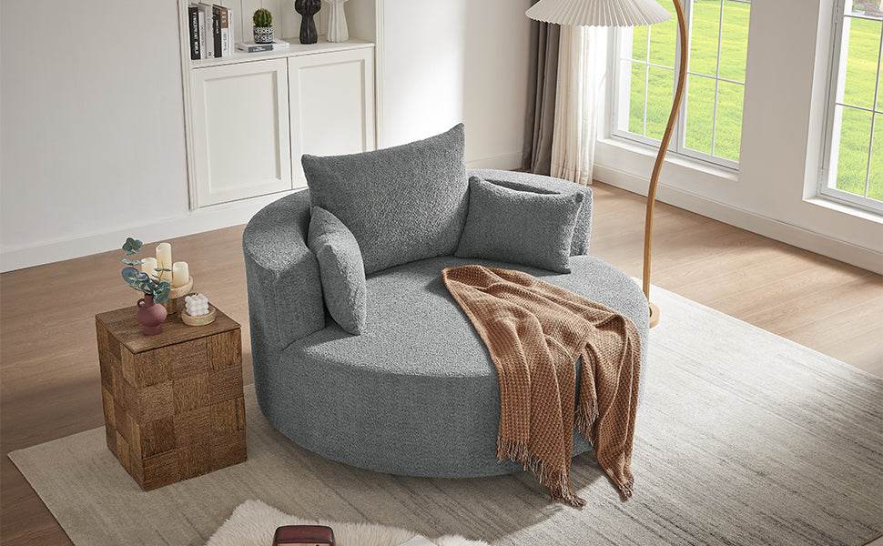 Modern Chenille Swivel Accent Chair - Sleep Galleria
