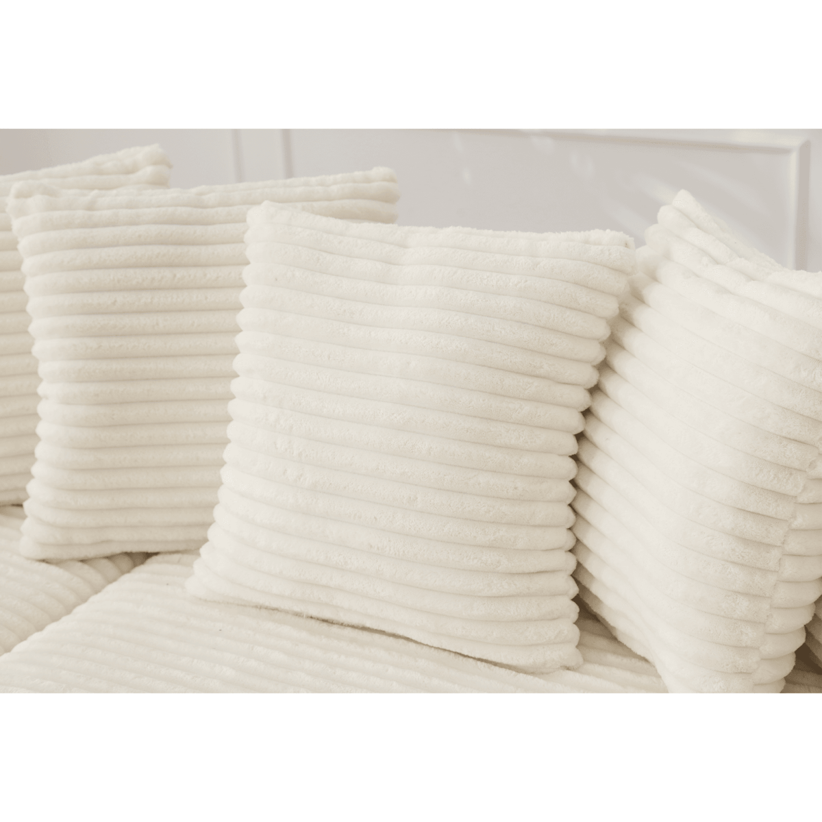 Modern Corduroy Modular Sofa With Pillows - Sleep Galleria