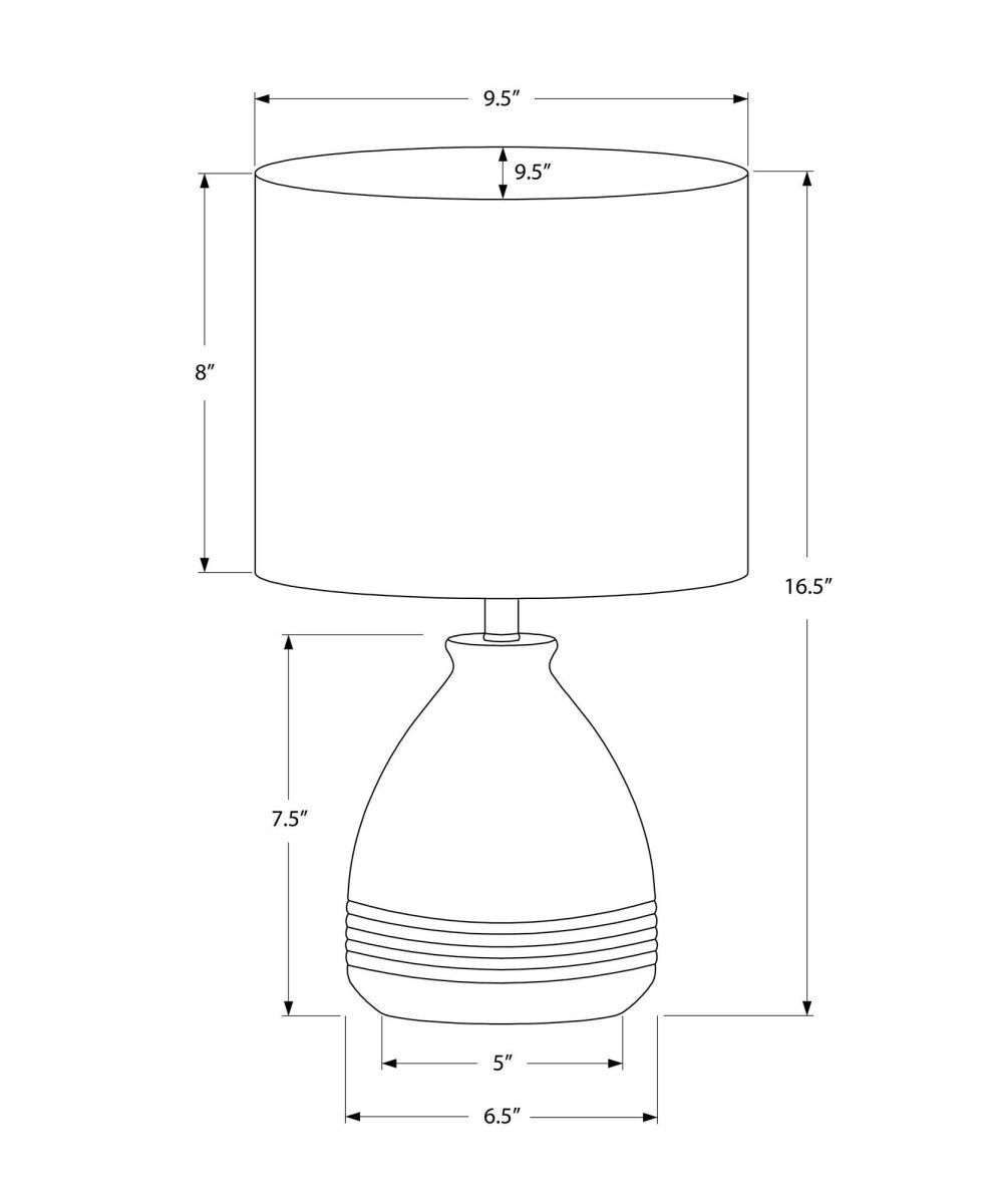 Modern Cream Ceramic 17-Inch Table Lamp With Shade - Sleep Galleria
