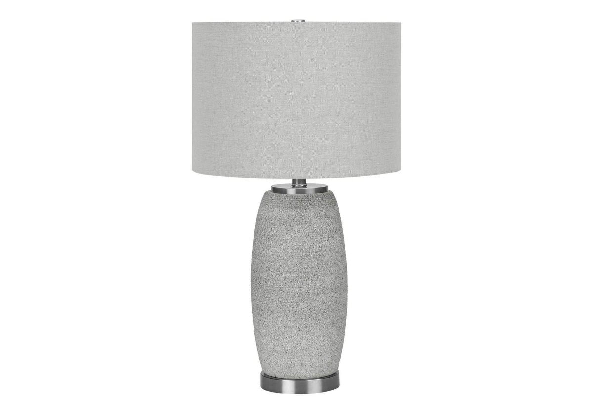 Modern Grey Ceramic Vase-Shaped Table Lamp - Sleep Galleria