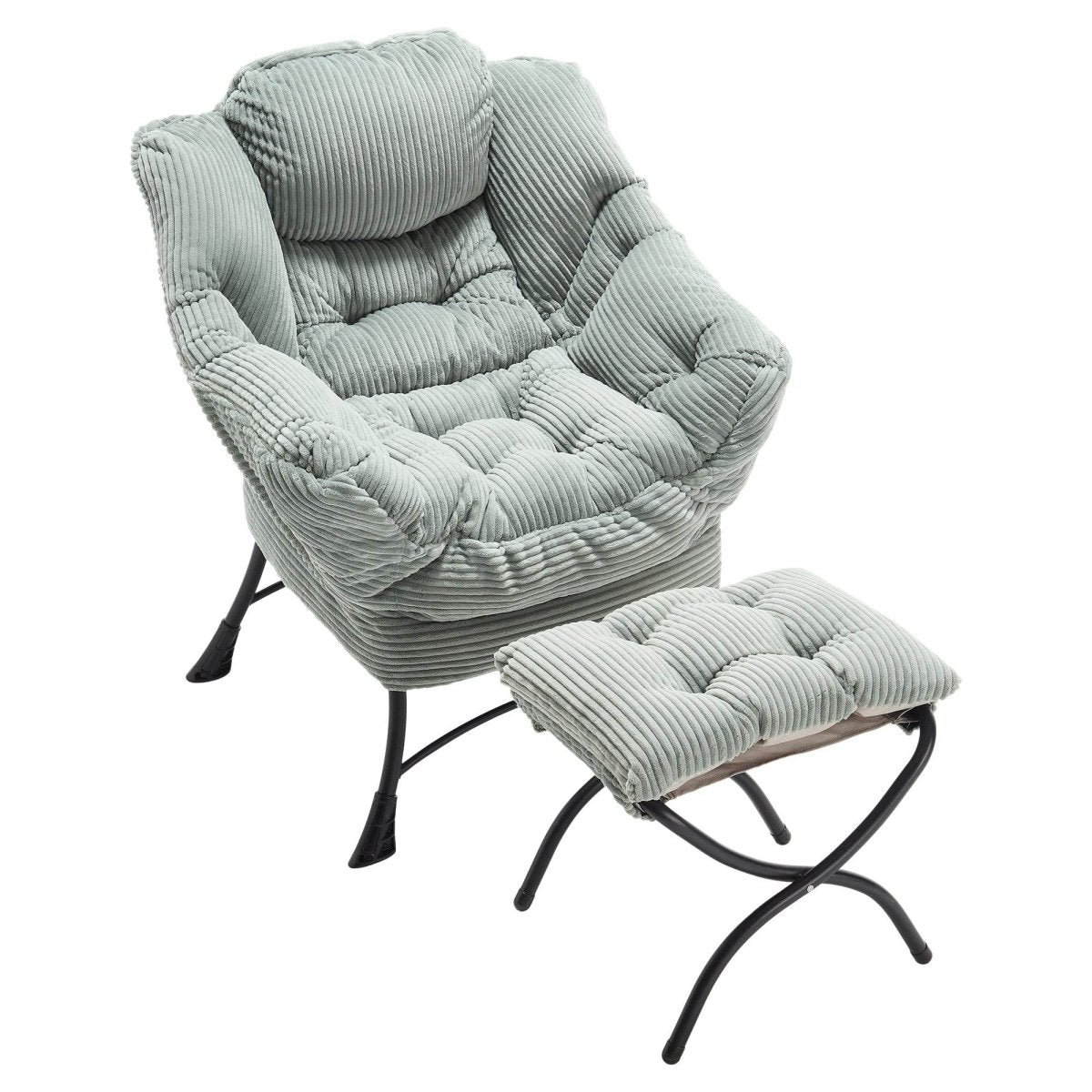 Modern Lounge Chair With Ottoman - Sleep Galleria