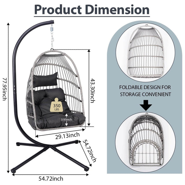 Modern Outdoor Rust-Resistant Egg Chair - Omega Lifestyles