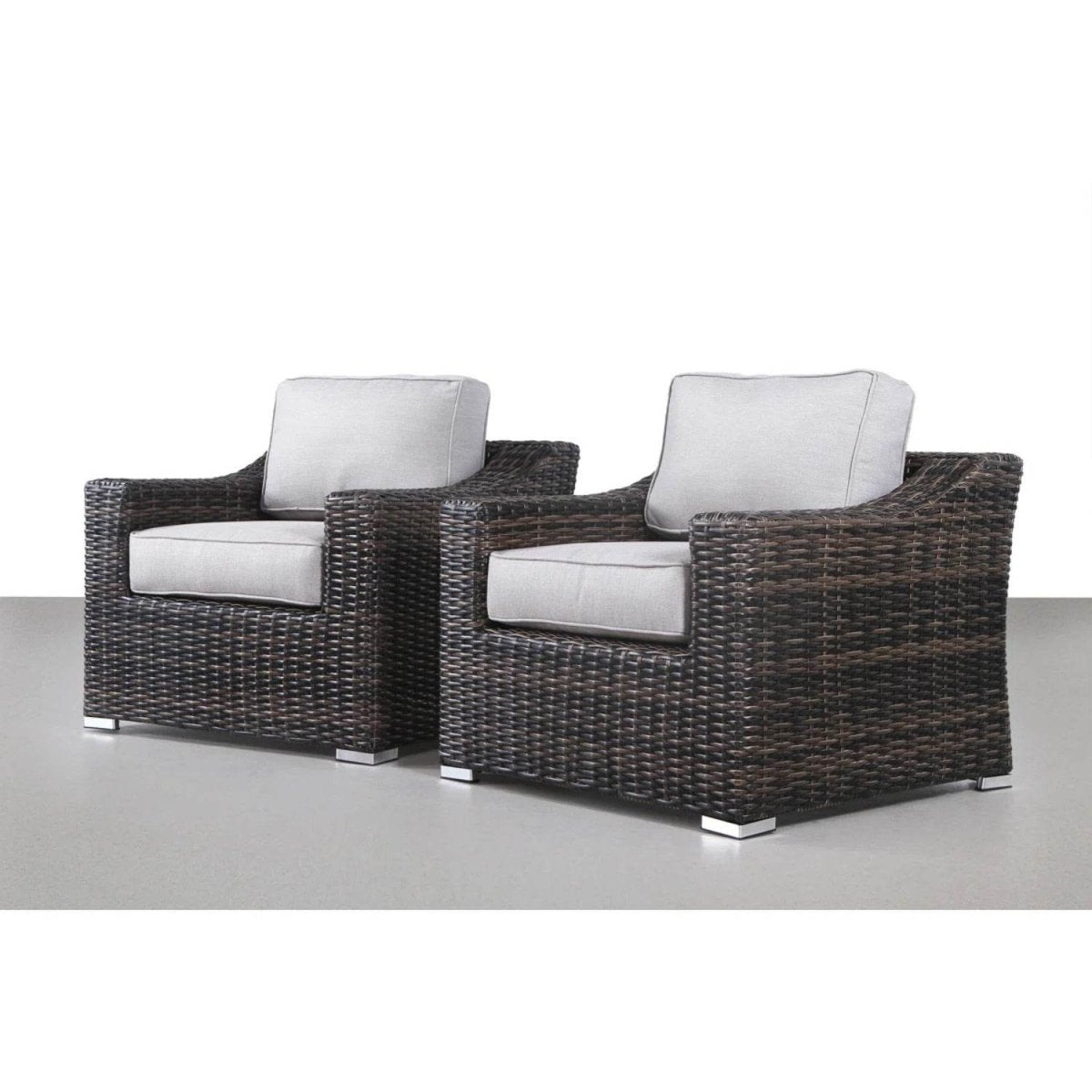 Modern Weather - Resistant Wicker Patio Chair Set With Cushions - Zenvia - Omega Lifestyles