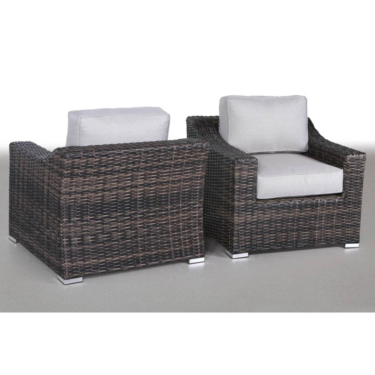 Modern Weather - Resistant Wicker Patio Chair Set With Cushions - Zenvia - Omega Lifestyles