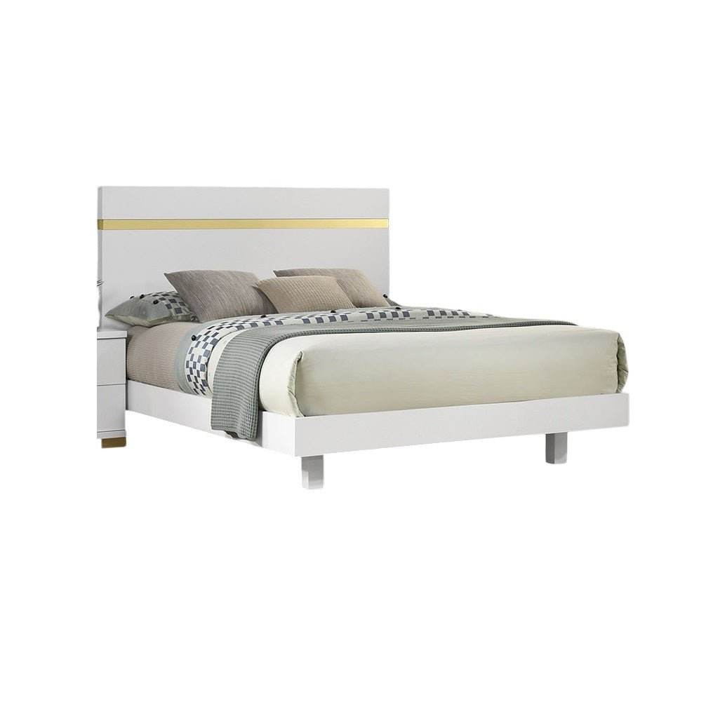 Modern White 3-Piece Bedroom Set With LED Nightstands - Sleep Galleria