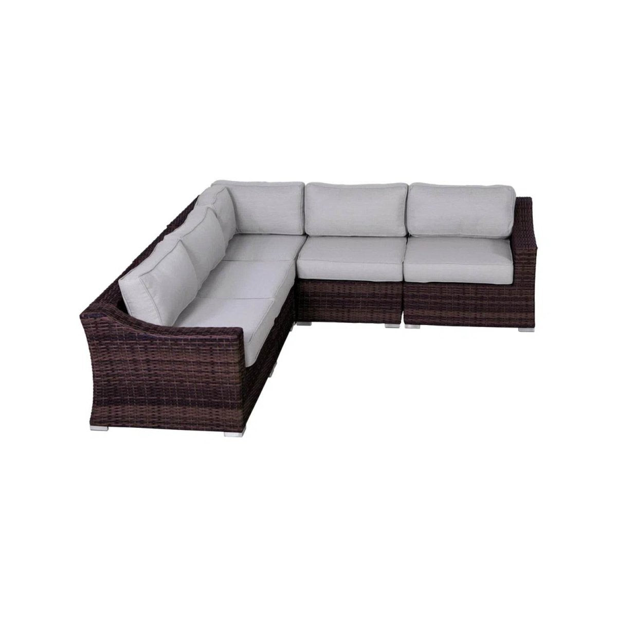 Outdoor Resin Wicker Sectional Seating Set With Cushions - Zenvia - Omega Lifestyles