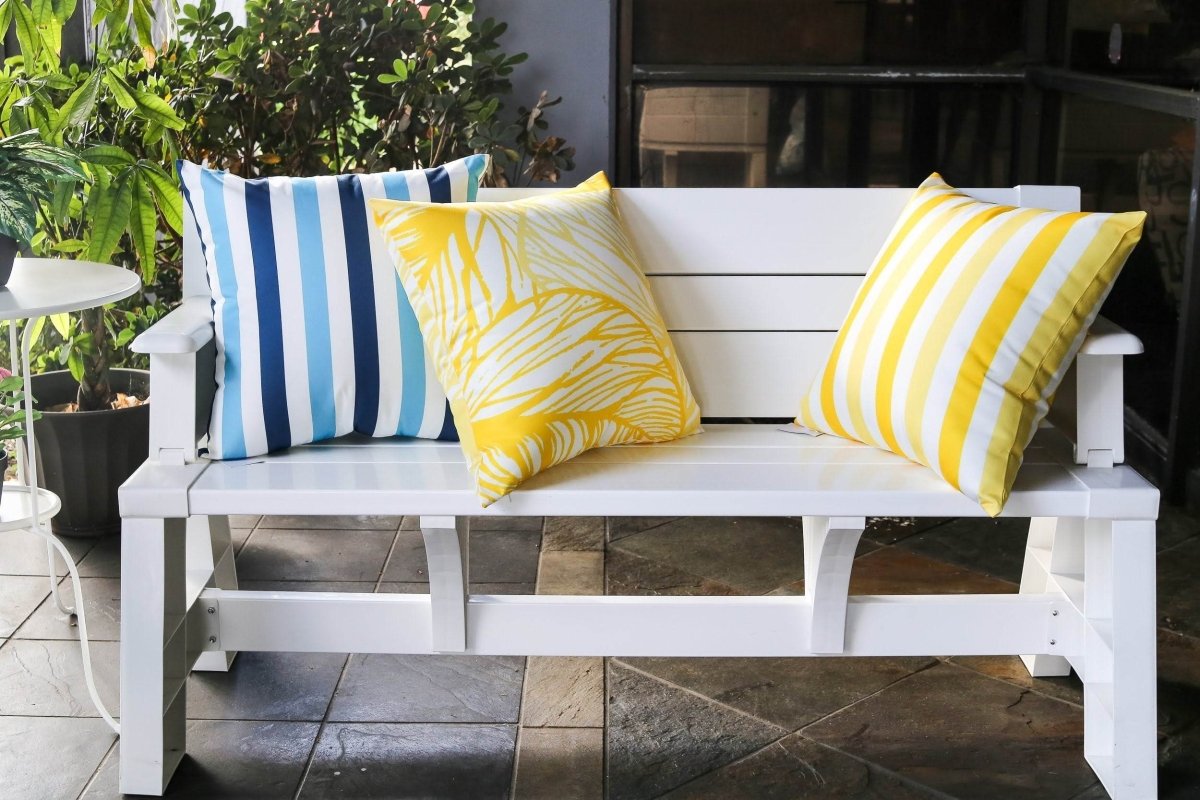 Outdoor Weather Resistant Polyester Square Pillow 20x20 Inch - Zenvia - Omega Lifestyles