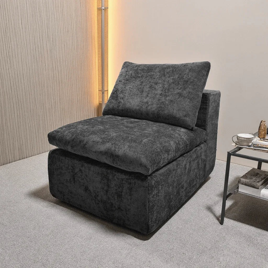 Plush Corduroy Modular Sectional Sofa With Chaise Lounge - Omega Lifestyles