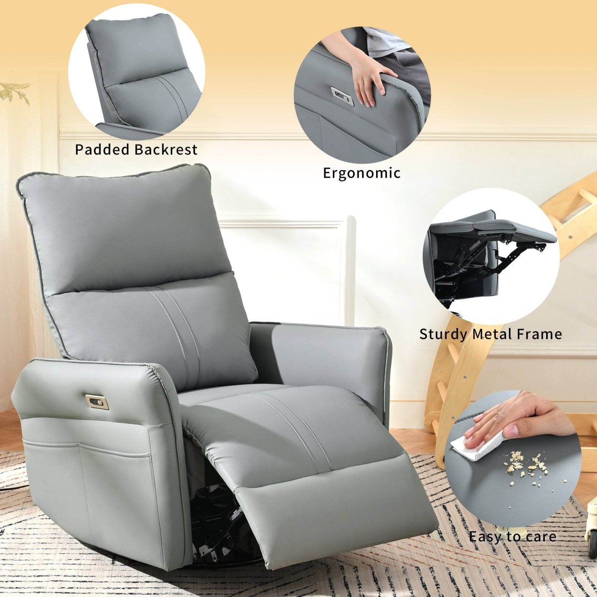 Power Swivel Rocker Recliner Chair - Sleep Galleria
