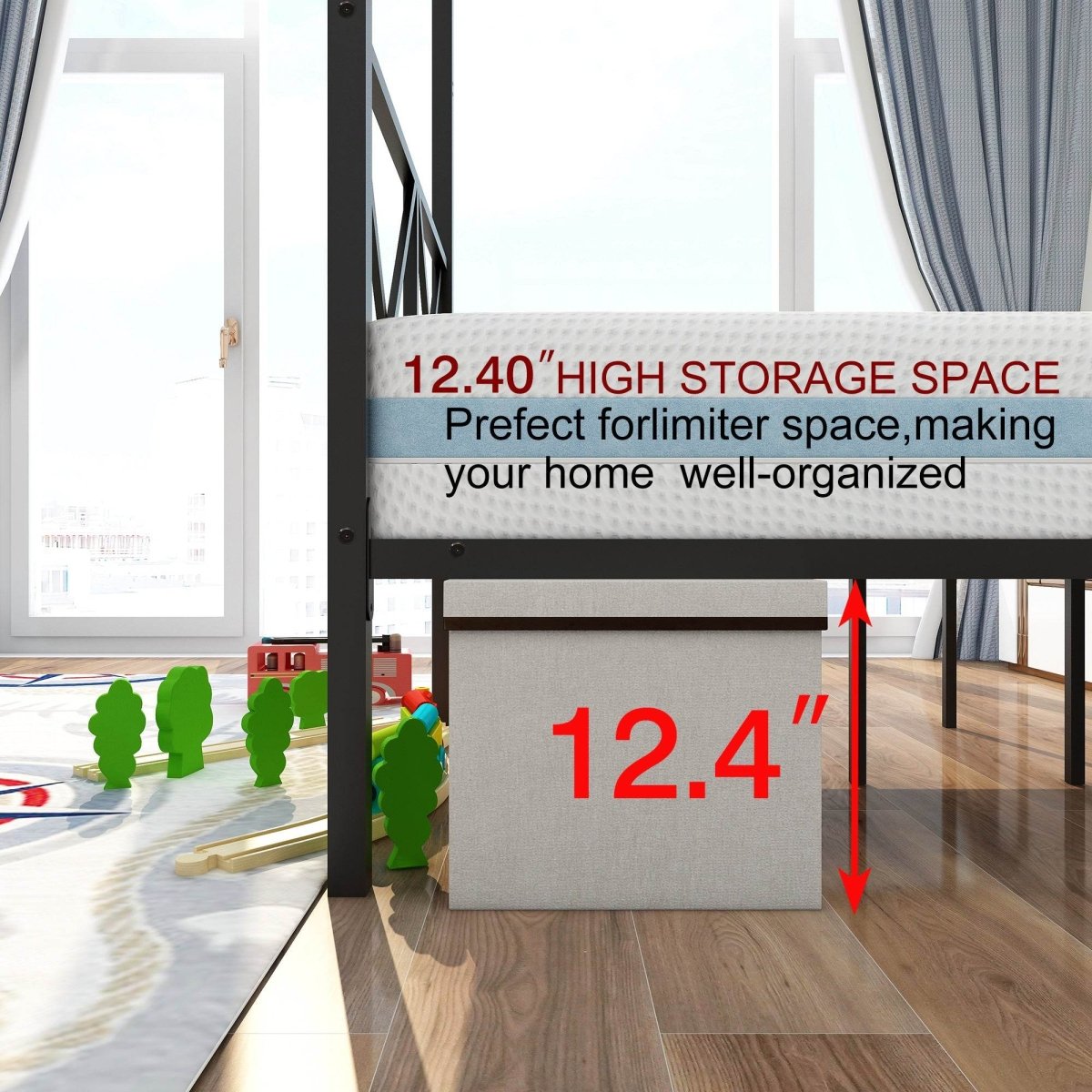 Queen Metal Canopy Bed Frame With Ornate European Design - Zenvia - Omega Lifestyles