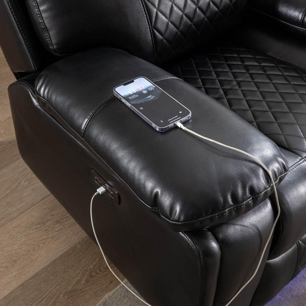 Reclining Sofa With LED & Bluetooth - Sleep Galleria