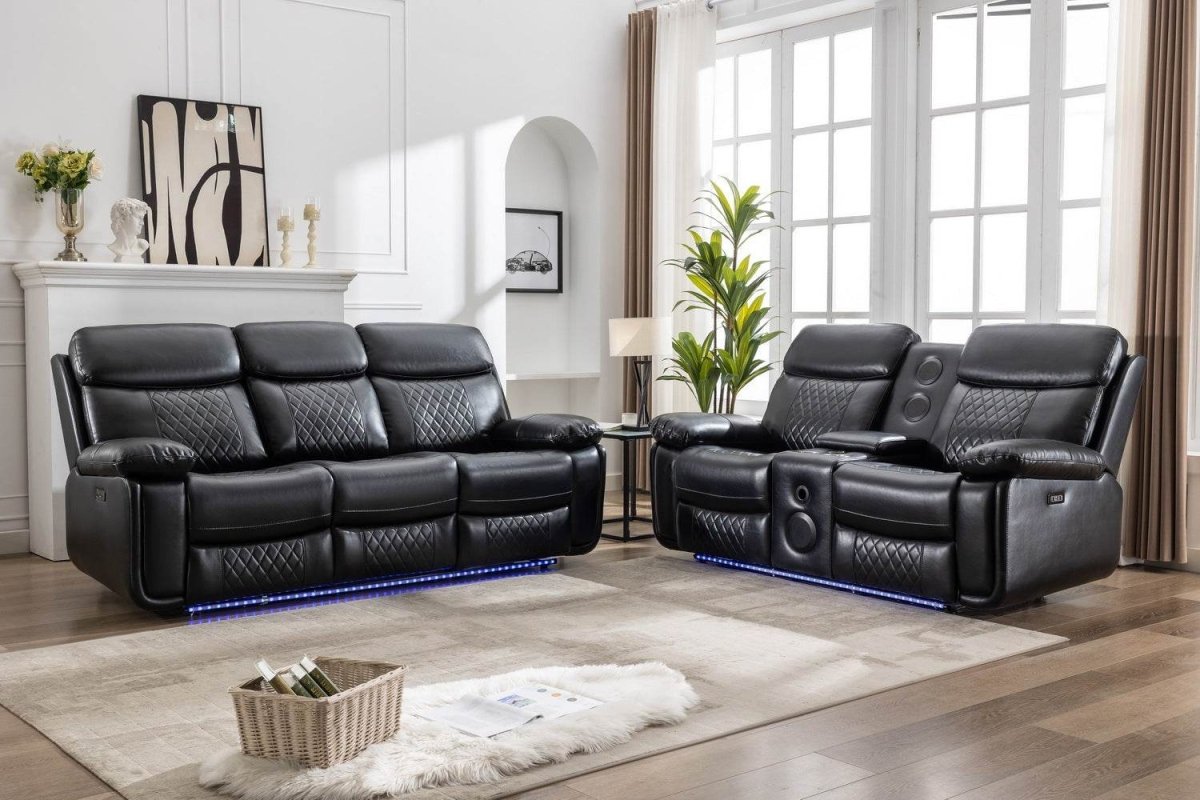 Reclining Sofa With LED & Bluetooth - Sleep Galleria