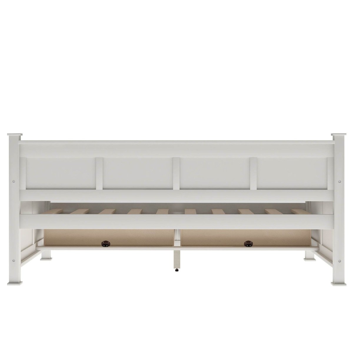 Rustic Cream White Wooden Daybed - Sleep Galleria