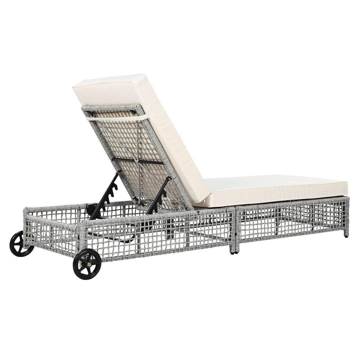 Set of 2 Outdoor Rattan Lounge Chairs With Cushions - Sleep Galleria