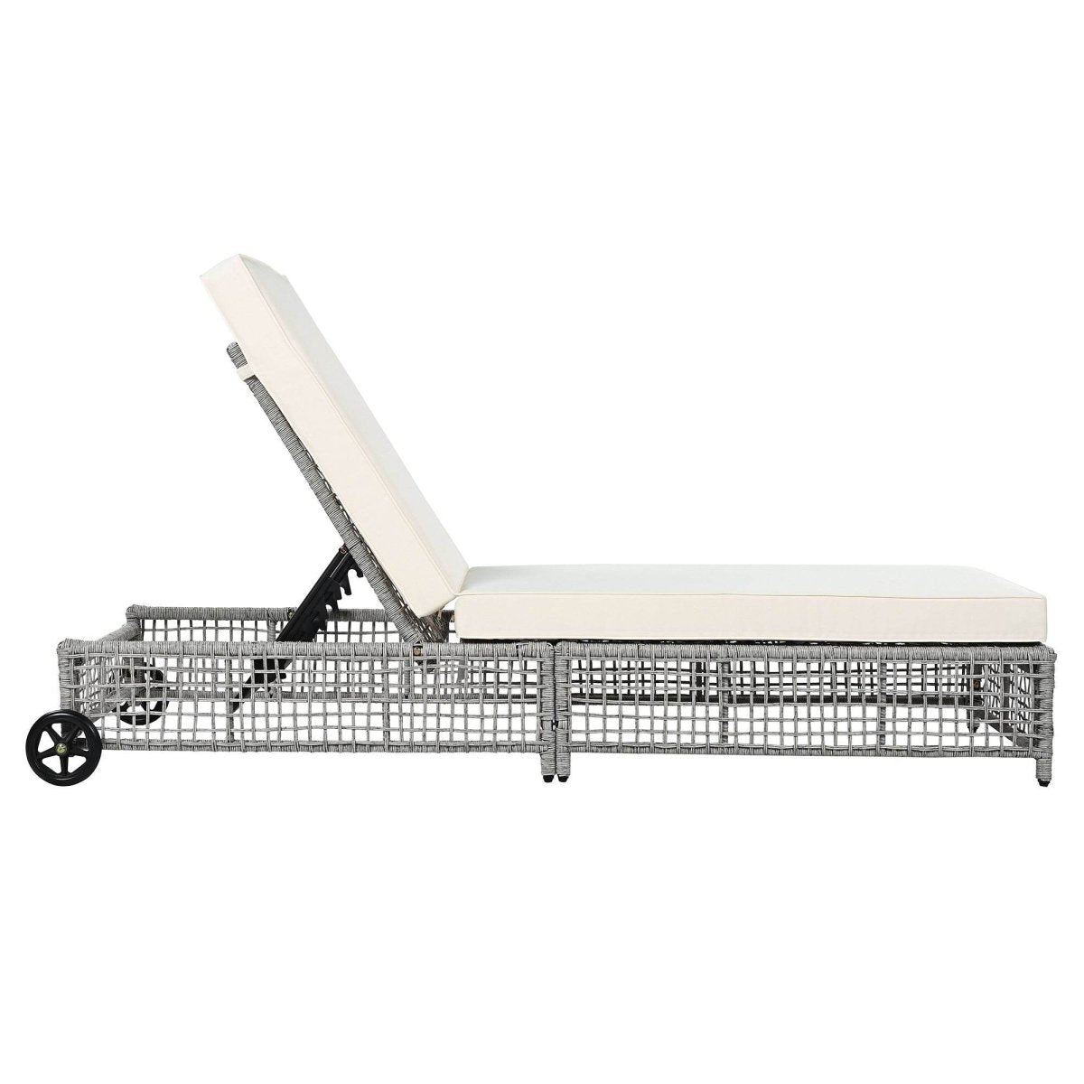 Set of 2 Outdoor Rattan Lounge Chairs With Cushions - Sleep Galleria