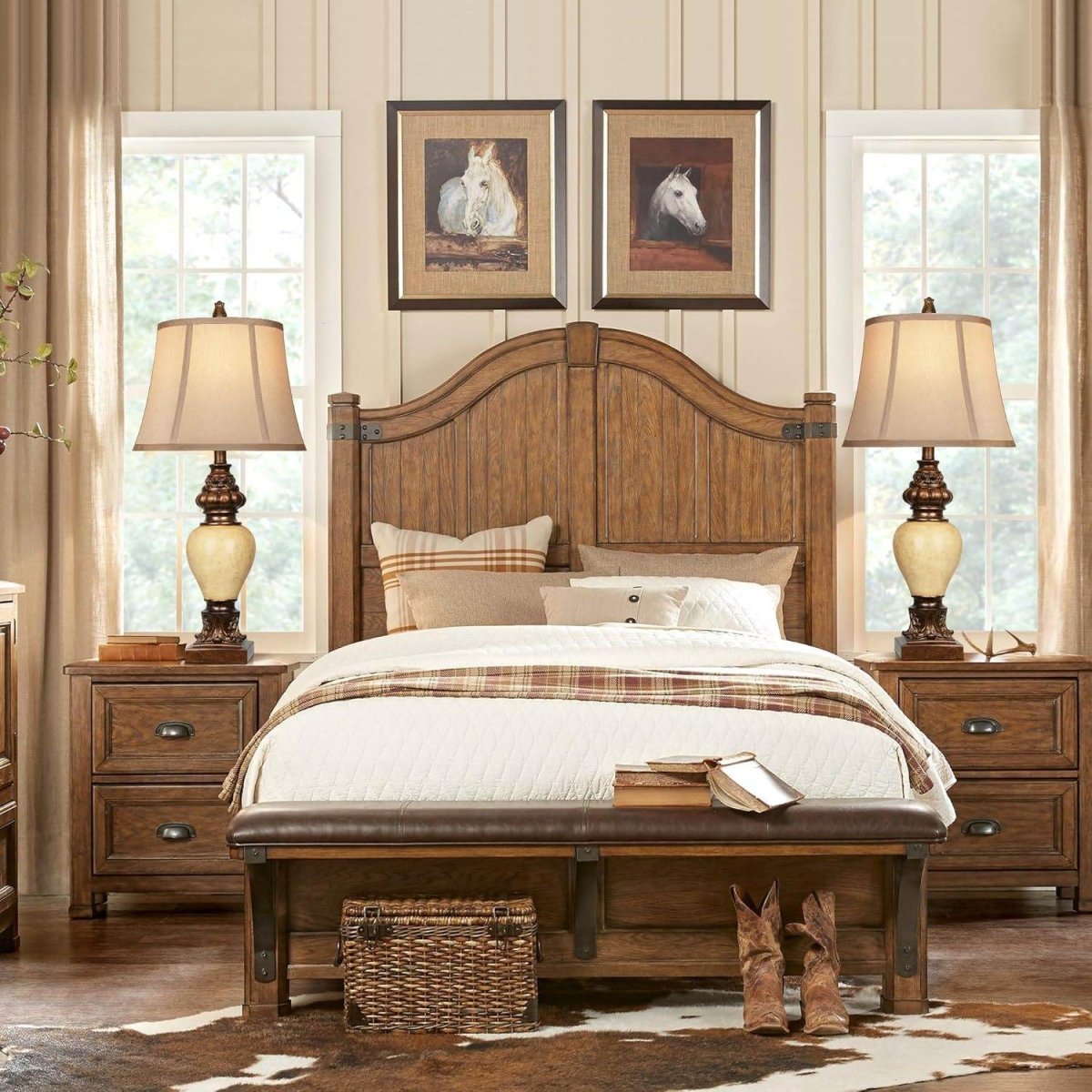 Set of 2 Vintage Bronze Traditional Table Lamps - Sleep Galleria