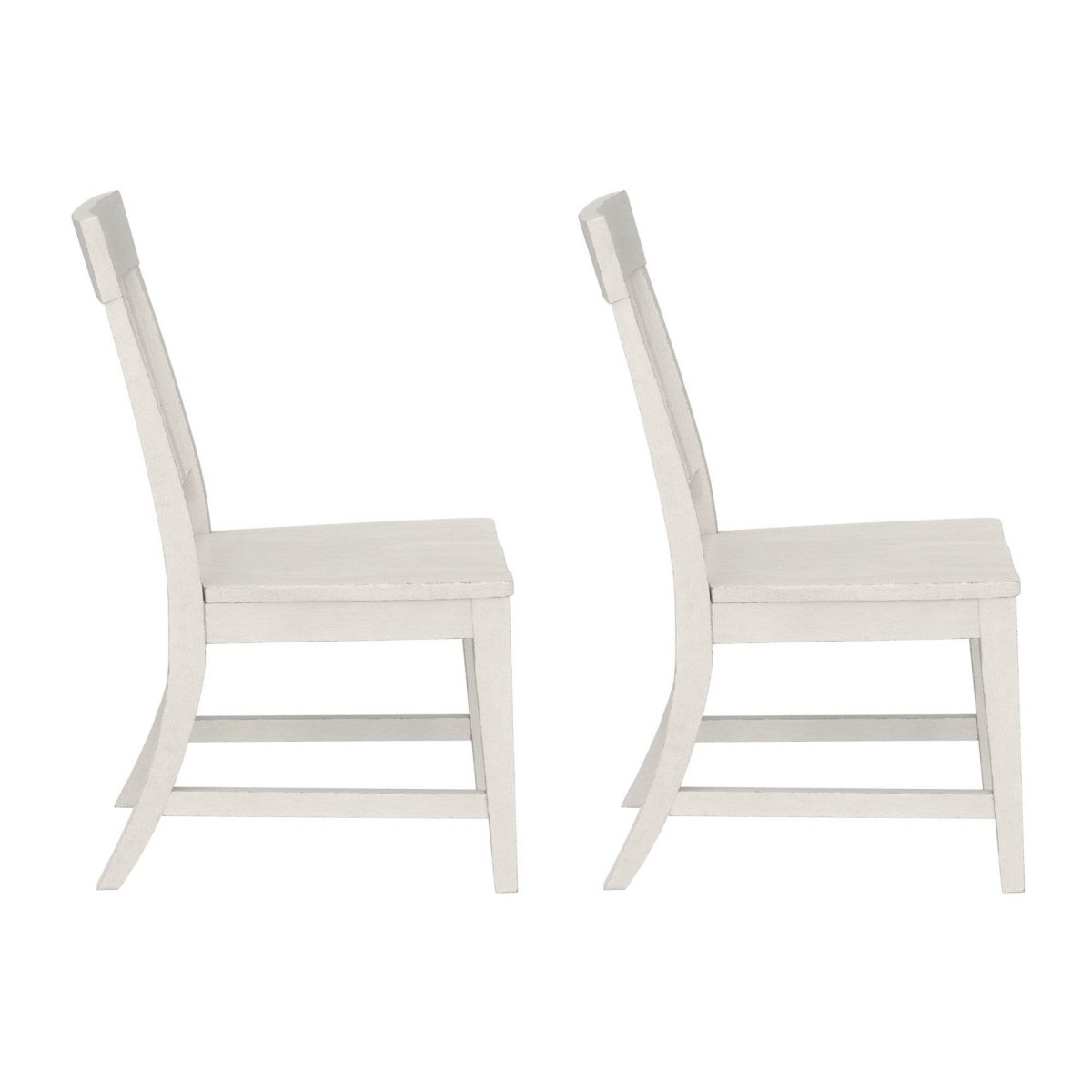 Set of 2 White Solid Wood Farmhouse Dining Chairs - Zenvia - Omega Lifestyles
