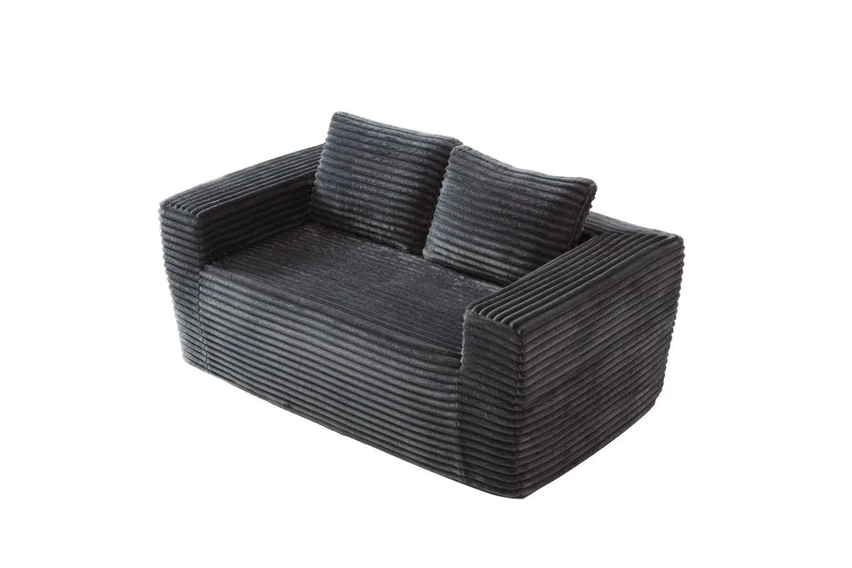 Soft Corduroy Memory Foam 2-Seater Loveseat Sofa - Omega Lifestyles