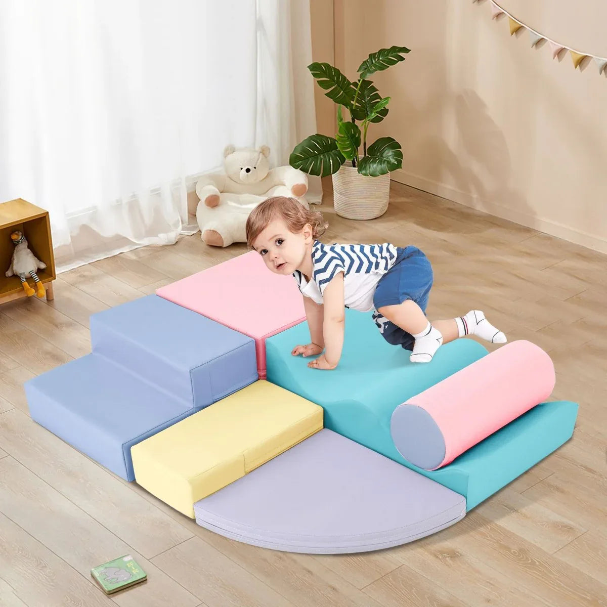 Soft Indoor Foam Climb And Crawl Playset For Kids - Omega Lifestyles
