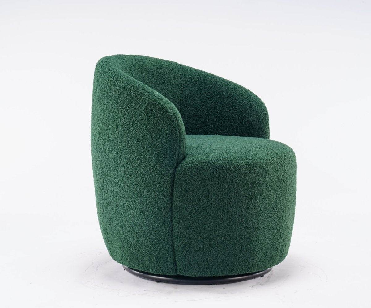 Soft Teddy Fabric Upholstered Swivel Accent Armchair - Sleep Galleria