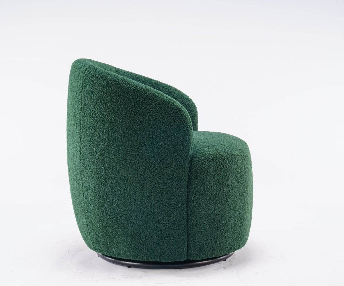 Soft Teddy Fabric Upholstered Swivel Accent Armchair - Sleep Galleria