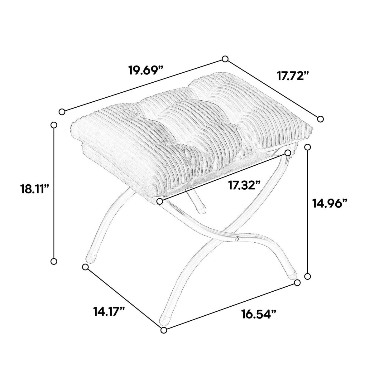 Soft White Lazy Chair with Ottoman - Sleep Galleria