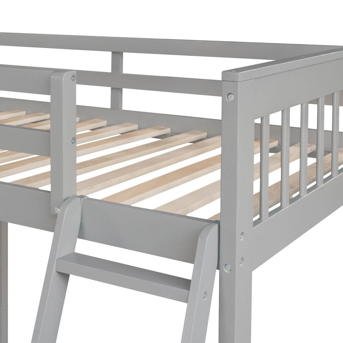 Twin Over Full L-Shaped Solid Wood Bunk Bed - Sleep Galleria