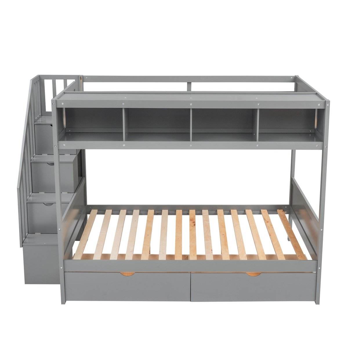 Twin Over Full Storage Staircase Bunk Bed - Sleep Galleria
