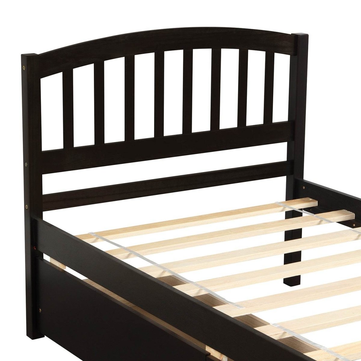 Twin Solid Wood Platform Bed Frame With Storage Drawers - Zenvia - Omega Lifestyles