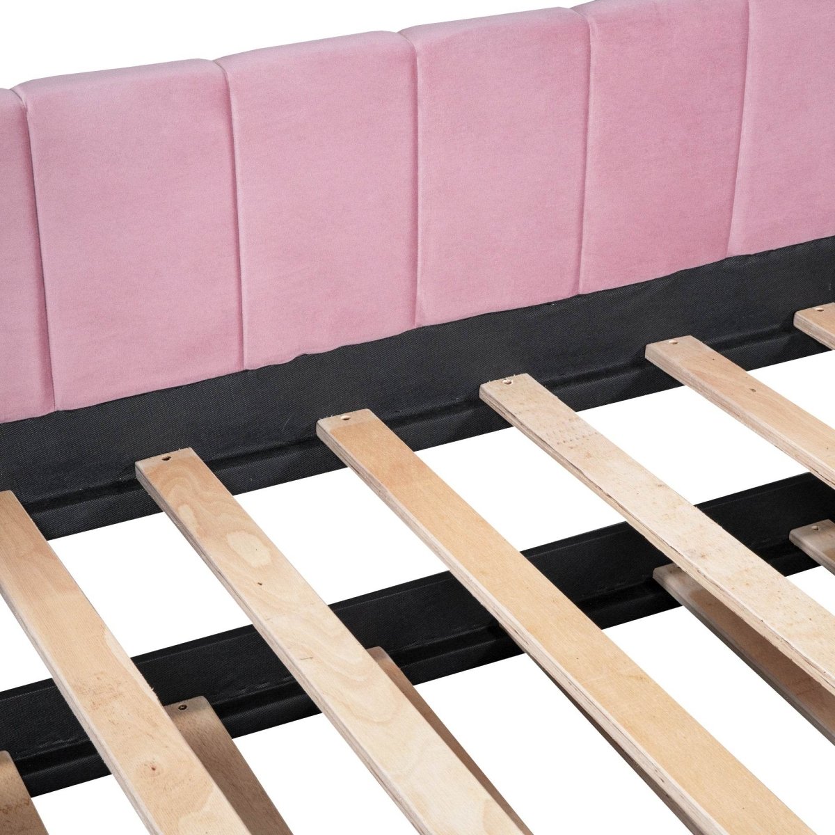 Twin Velvet Upholstered Daybed With Ergonomic Backrest And Trundle - Sleep Galleria